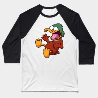 Crazy Laughing Duck Baseball T-Shirt